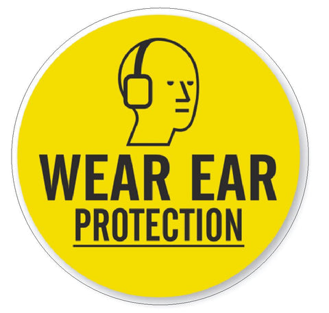 Wear Ear Protection Hard Hat Decal Hardhat Sticker Helmet Safety H79 - Winter Park Products