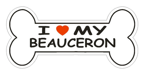 Love My Beauceron Bumper Sticker or Helmet Sticker D1168 Dog Lover Pet - Winter Park Products
