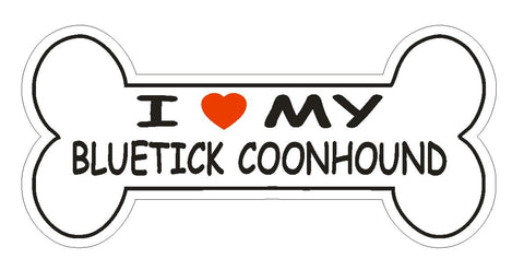 Love My Bluetick Coonhound Bumper Sticker or Helmet Sticker D1152 Dog Pet Lover - Winter Park Products