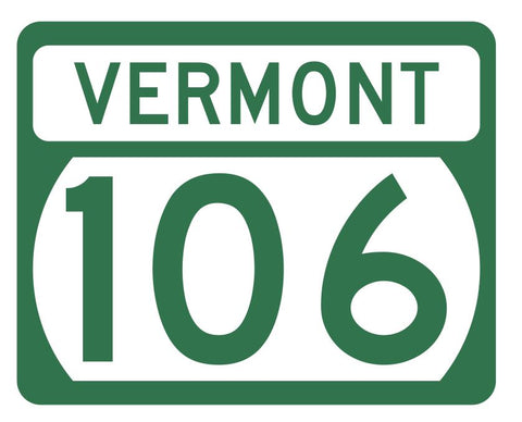 Vermont State Highway 106 Sticker Decal R5312 Highway Route Sign