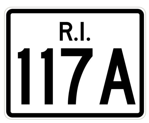 Rhode Island State Road 117A Sticker R4252 Highway Sign Road Sign Decal