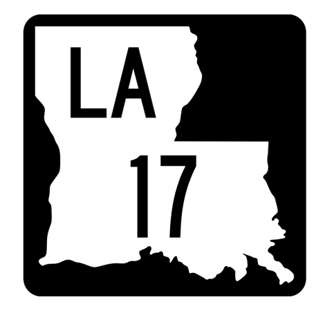 Louisiana Highway 17 Sticker Decal R1441 Highway Sign - Winter Park Products