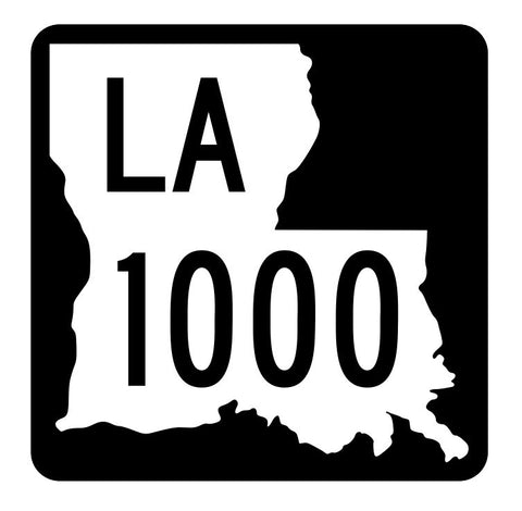 Louisiana State Highway 1000 Sticker Decal R6263 Highway Route Sign