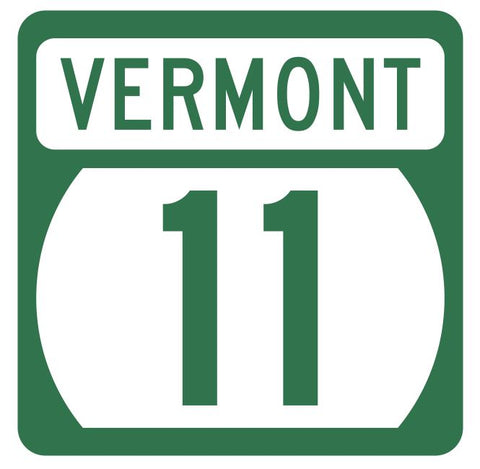 Vermont State Highway 11 Sticker Decal R5271 Highway Route Sign