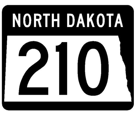 North Dakota State Highway 210 Sticker R4292 Highway Sign Road Sign Decal