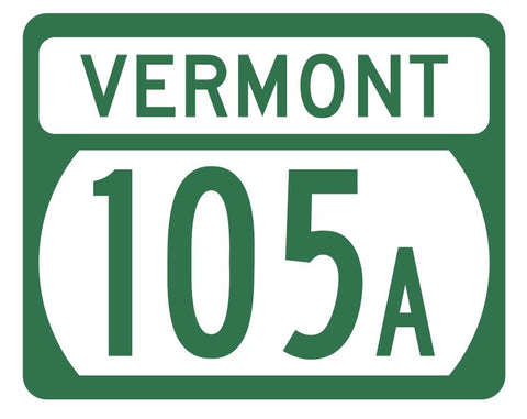 Vermont State Highway 105A Sticker Decal R5311 Highway Route Sign