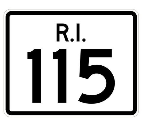 Rhode Island State Road 115 Sticker R4249 Highway Sign Road Sign Decal