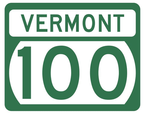 Vermont State Highway 100 Sticker Decal R5301 Highway Route Sign