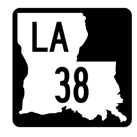 Louisiana Highway 38 Sticker Decal R1051 Highway Sign Road Sign - Winter Park Products
