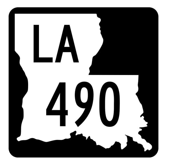 Louisiana State Highway 490 Sticker Decal R5980 Highway Route Sign