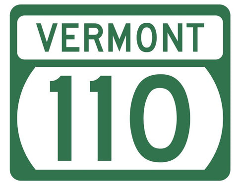 Vermont State Highway 110 Sticker Decal R5316 Highway Route Sign