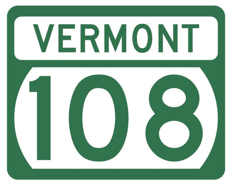 Vermont State Highway 108 Sticker Decal R5314 Highway Route Sign