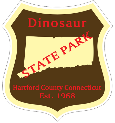 Dinosaur Connecticut State Park Sticker R6877