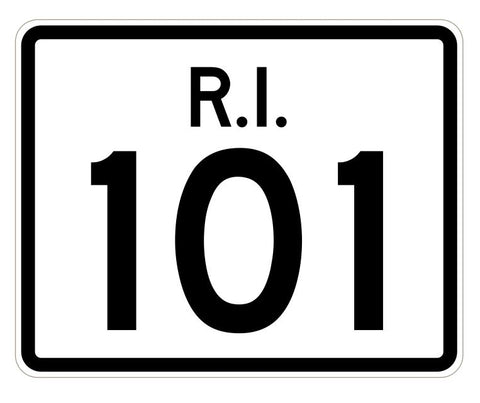 Rhode Island State Road 101 Sticker R4237 Highway Sign Road Sign Decal