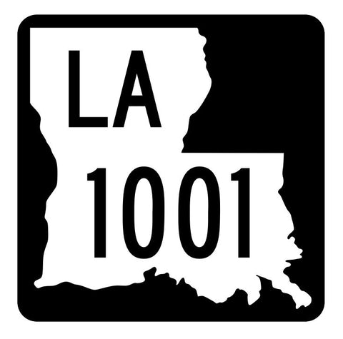 Louisiana State Highway 1001 Sticker Decal R6264 Highway Route Sign