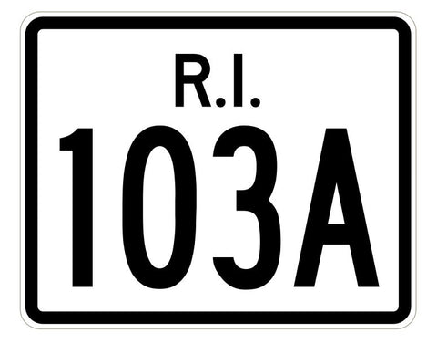 Rhode Island State Road 103A Sticker R4240 Highway Sign Road Sign Decal