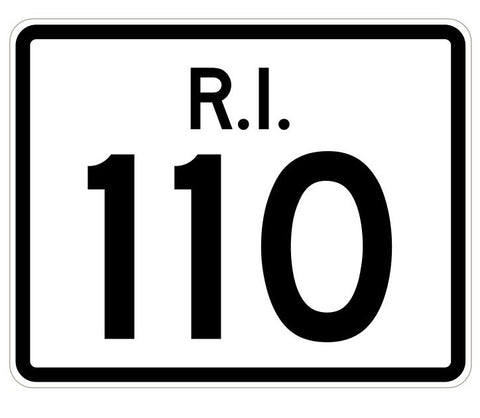Rhode Island State Road 110 Sticker R4244 Highway Sign Road Sign Decal