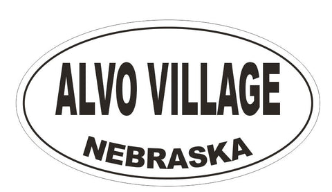 Alvo VIllage Nebraska Oval Bumper Sticker or Helmet Sticker D5103 Oval
