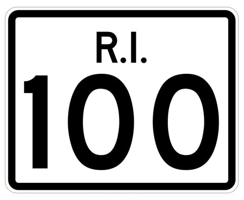 Rhode Island State Road 100 Sticker R4236 Highway Sign Road Sign Decal