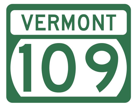 Vermont State Highway 109 Sticker Decal R5315 Highway Route Sign