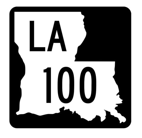 Louisiana State Highway 100 Sticker Decal R5816 Highway Route Sign