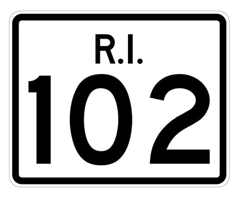 Rhode Island State Road 102 Sticker R4238 Highway Sign Road Sign Decal