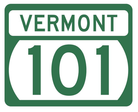 Vermont State Highway 101 Sticker Decal R5305 Highway Route Sign