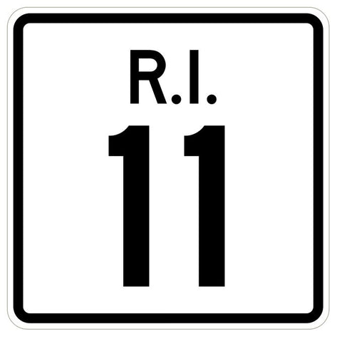 Rhode Island State Road 11 Sticker R4218 Highway Sign Road Sign Decal