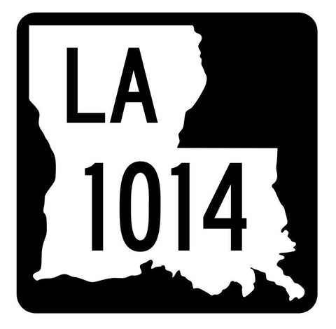 Louisiana State Highway 1014 Sticker Decal R6275 Highway Route Sign