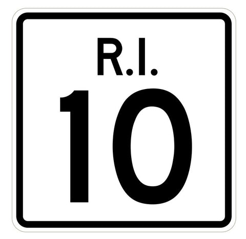 Rhode Island State Road 10 Sticker R4217 Highway Sign Road Sign Decal