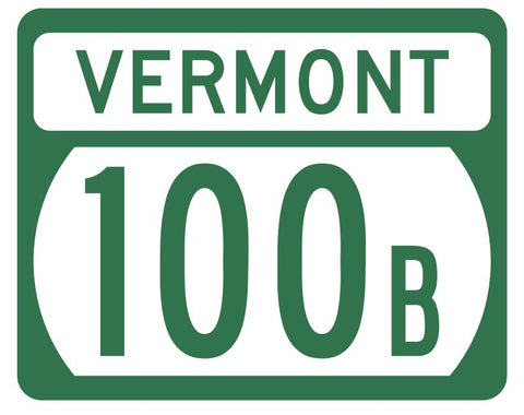 Vermont State Highway 100B Sticker Decal R5303 Highway Route Sign