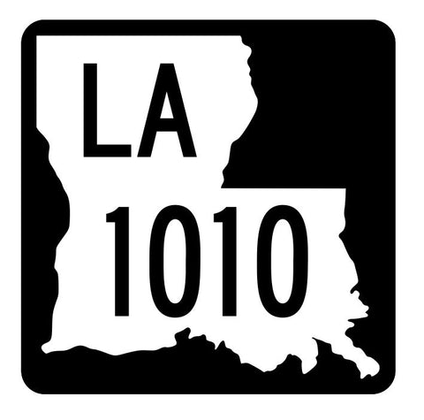 Louisiana State Highway 1010 Sticker Decal R6271 Highway Route Sign