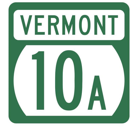 Vermont State Highway 10A Sticker Decal R5270 Highway Route Sign