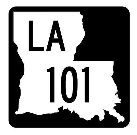 Louisiana State Highway 101 Sticker Decal R5817 Highway Route Sign