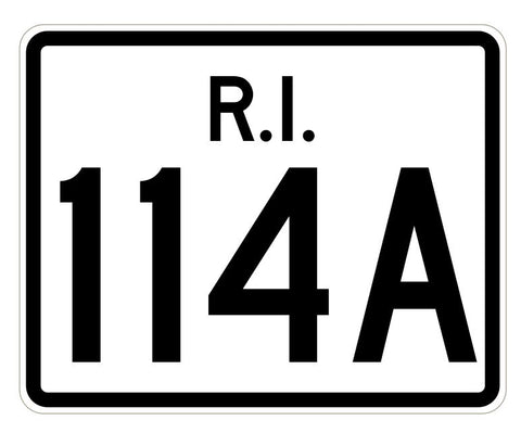 Rhode Island State Road 114A Sticker R4248 Highway Sign Road Sign Decal