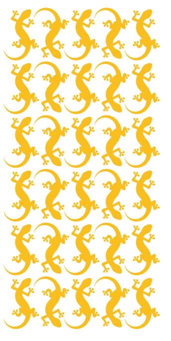 Lizard Stickers Sticker 1-1/4" DC35-019 Golden Yellow