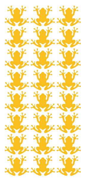 Frog Stickers Sticker Vinyl 1.20" DC34-019 Golden Yellow