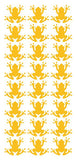Frog Stickers Sticker Vinyl 1.20" DC34-019 Golden Yellow