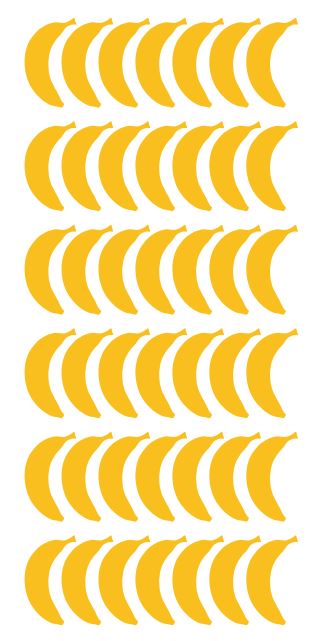 Banana Stickers Sticker 1-1/4" DC36-019 Golden Yellow