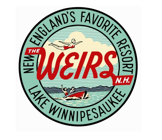 The Weirs New Hampshire Vintage Style Sticker Decal R8852