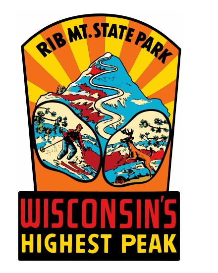 Rib Mt State Park Wisconsin Vintage Style Sticker Decal R8815