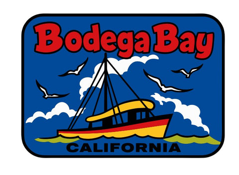 California Bodega Bay Vintage Style Sticker Decal R8656