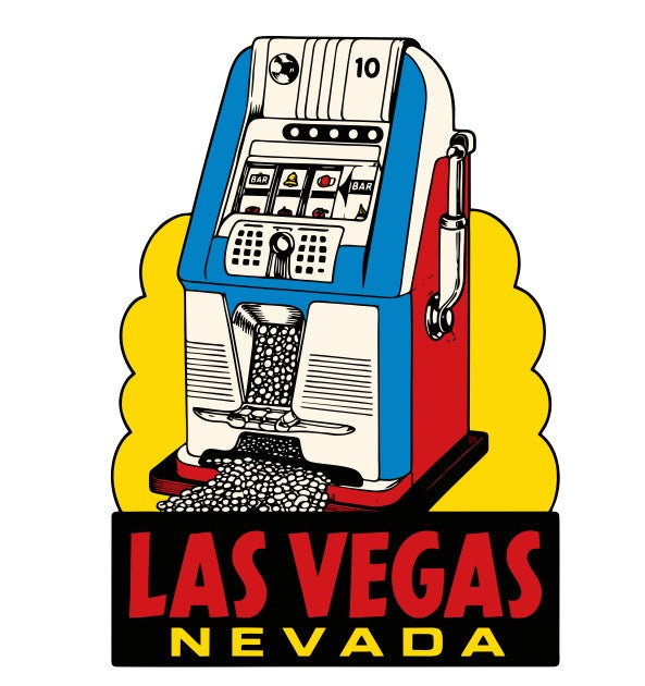 Las Vegas Vintage Style Sticker Decal R8762