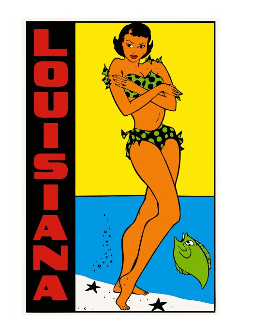 Louisiana Vintage Style Sticker Decal R8754