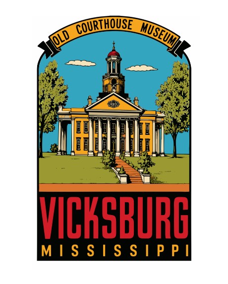 Vicksburg Mississippi Vintage Style Sticker Decal R8894
