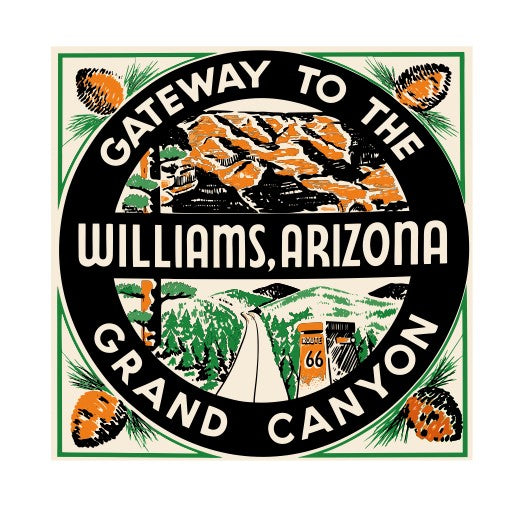 Williams Arizona Vintage Style Sticker Decal R8834