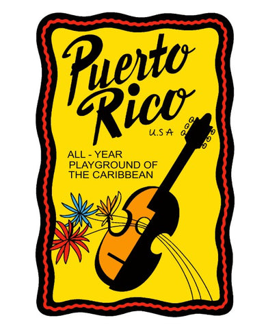 Puerto Rico Vintage Style Sticker Decal R8672