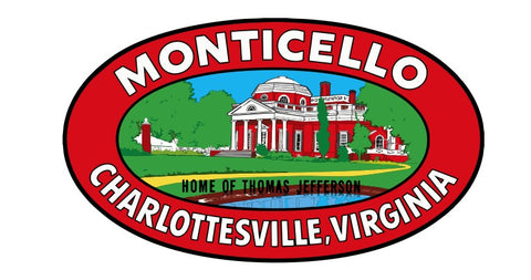 Virginia Charlottesville Vintage Style Sticker Decal R8644