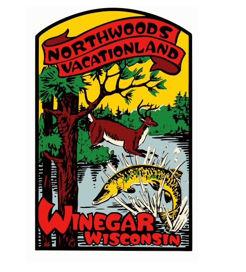 Winegar Wisconsin Vintage Style Sticker Decal R8816