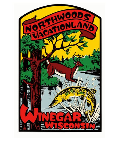 Winegar Wisconsin Vintage Style Sticker Decal R8816